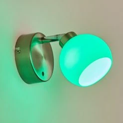 Hofstein Motala Wandleuchte LED Nickel-Matt, 1-flammig, Fernbedienung, Farbwechsler -Wandleuchten Verkauf motala wandleuchte h3299913 do2 9