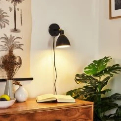 Hofstein Nabounay Wandleuchte Messing, Schwarz, 1-flammig 22 Hofstein Nabounay Wandleuchte Messing, Schwarz, 1-flammig -Wandleuchten Verkauf nabounay wandleuchte h3414859 10