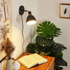 Hofstein Nabounay Wandleuchte Messing, Schwarz, 1-flammig 20 Hofstein Nabounay Wandleuchte Messing, Schwarz, 1-flammig -Wandleuchten Verkauf nabounay wandleuchte h3414859 8