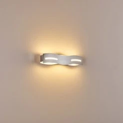 Hofstein Nagold Wandleuchte LED Nickel-Matt, Chrom, 1-flammig -Wandleuchten Verkauf nagold wandleuchte h3307410 7