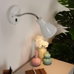 Hofstein Naouli Wandleuchte Chrom, Schwarz, Weiß, 1-flammig -Wandleuchten Verkauf naouli wandleuchte h3414996 10