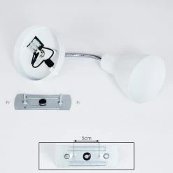 Hofstein Naouli Wandleuchte Chrom, Schwarz, Weiß, 1-flammig -Wandleuchten Verkauf naouli wandleuchte h3414996 4