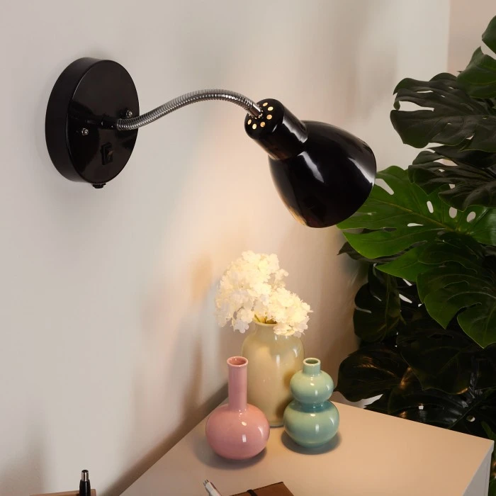 Hofstein Naouli Wandleuchte Chrom, Schwarz, 1-flammig 10 Hofstein Naouli Wandleuchte Chrom, Schwarz, 1-flammig - Image 10