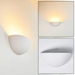 Hofstein Nasaker Wandleuchte Weiß, 1-flammig