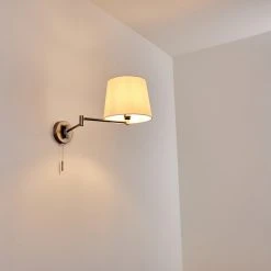 Hofstein Neuville Wandleuchte Nickel-Matt, 1-flammig -Wandleuchten Verkauf neuville wandleuchte h3292938 do1 9