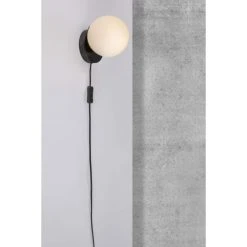 Nordlux LILLY Wandleuchte Schwarz, 1-flammig