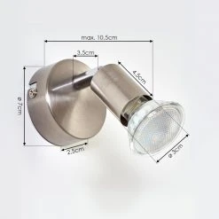 Hofstein Oula Wandleuchte LED Nickel-Matt, 1-flammig -Wandleuchten Verkauf oula wandleuchte h3394946 3