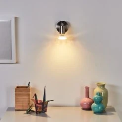 Hofstein Oula Wandleuchte LED Nickel-Matt, 1-flammig -Wandleuchten Verkauf oula wandleuchte h3394946 8