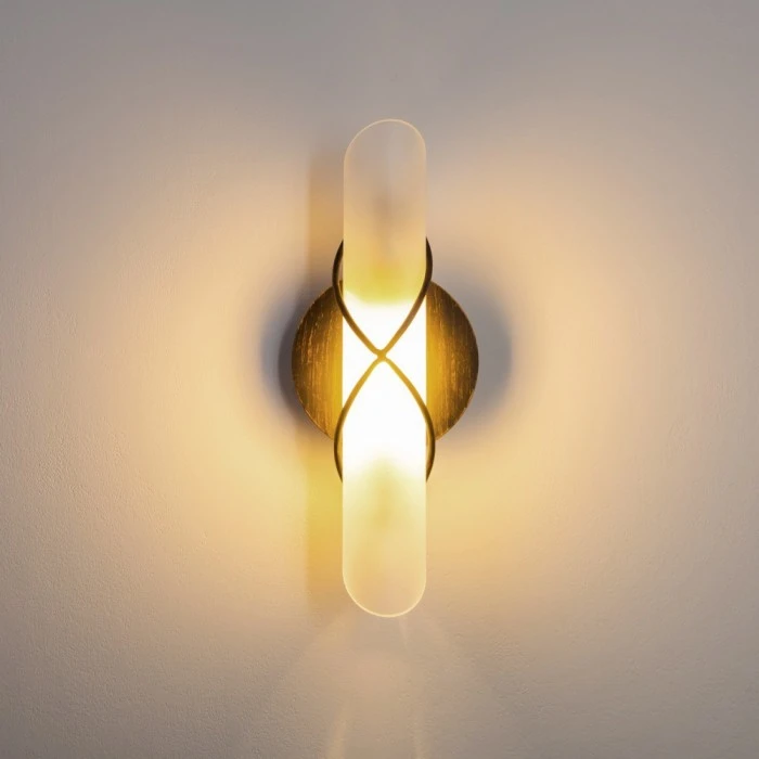 Hofstein Palma Wandleuchte Schwarz, Edelstahl, Weiß, 1-flammig 4 Hofstein Palma Wandleuchte Schwarz, Edelstahl, Weiß, 1-flammig - Image 4