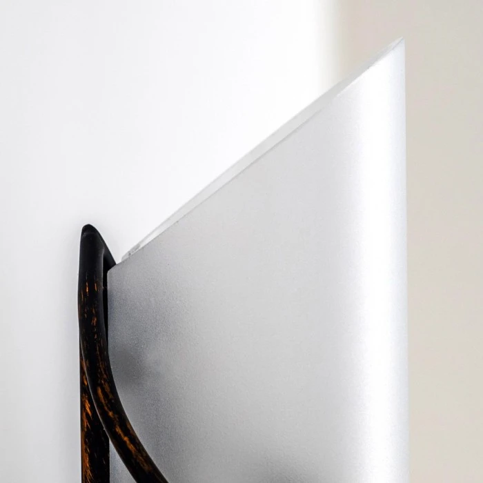 Hofstein Palma Wandleuchte Schwarz, Edelstahl, Weiß, 1-flammig 8 Hofstein Palma Wandleuchte Schwarz, Edelstahl, Weiß, 1-flammig - Image 8