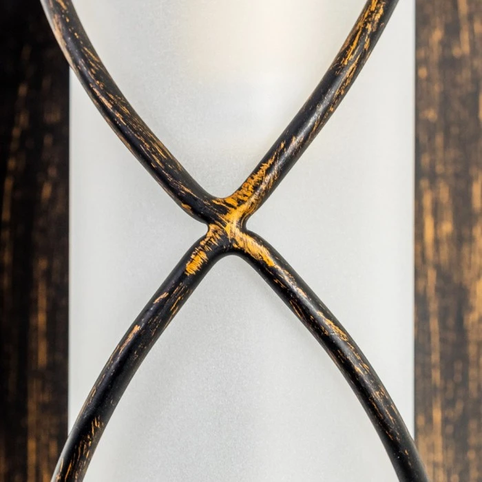 Hofstein Palma Wandleuchte Schwarz, Edelstahl, Weiß, 1-flammig 10 Hofstein Palma Wandleuchte Schwarz, Edelstahl, Weiß, 1-flammig - Image 10