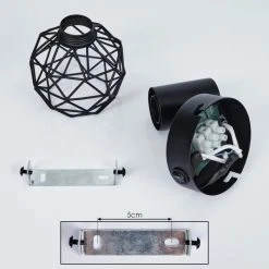 Hofstein Palmira Wandleuchte Schwarz, 1-flammig 14 Hofstein Palmira Wandleuchte Schwarz, 1-flammig -Wandleuchten Verkauf palmira wandleuchte h3384305 4