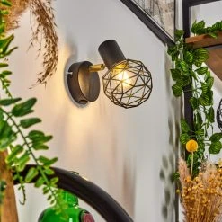 Hofstein Palmira Wandleuchte Schwarz, Gold, 1-flammig -Wandleuchten Verkauf palmira wandleuchte h3384336 10