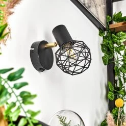 Hofstein Palmira Wandleuchte Schwarz, Gold, 1-flammig -Wandleuchten Verkauf palmira wandleuchte h3384336 11