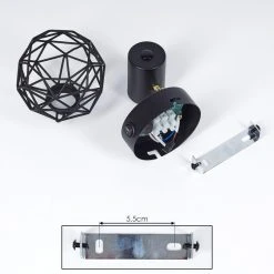 Hofstein Palmira Wandleuchte Schwarz, Gold, 1-flammig -Wandleuchten Verkauf palmira wandleuchte h3384336 4