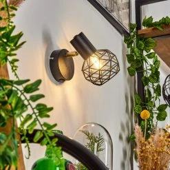 Hofstein Palmira Wandleuchte Schwarz, Gold, 1-flammig -Wandleuchten Verkauf palmira wandleuchte h3384336 6