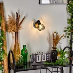 Hofstein Palmira Wandleuchte Schwarz, Gold, 1-flammig -Wandleuchten Verkauf palmira wandleuchte h3384336 8