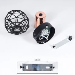 Hofstein Palmira Wandleuchte Schwarz, Kupferfarben, 1-flammig -Wandleuchten Verkauf palmira wandleuchte h3384367 4