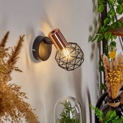 Hofstein Palmira Wandleuchte Schwarz, Kupferfarben, 1-flammig -Wandleuchten Verkauf palmira wandleuchte h3384367 6