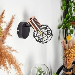 Hofstein Palmira Wandleuchte Schwarz, Kupferfarben, 1-flammig -Wandleuchten Verkauf palmira wandleuchte h3384367 9