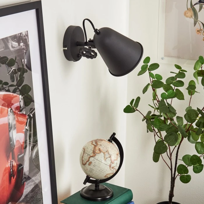 Hofstein Pany Wandleuchte Chrom, Schwarz, 1-flammig 2 Hofstein Pany Wandleuchte Chrom, Schwarz, 1-flammig - Image 2