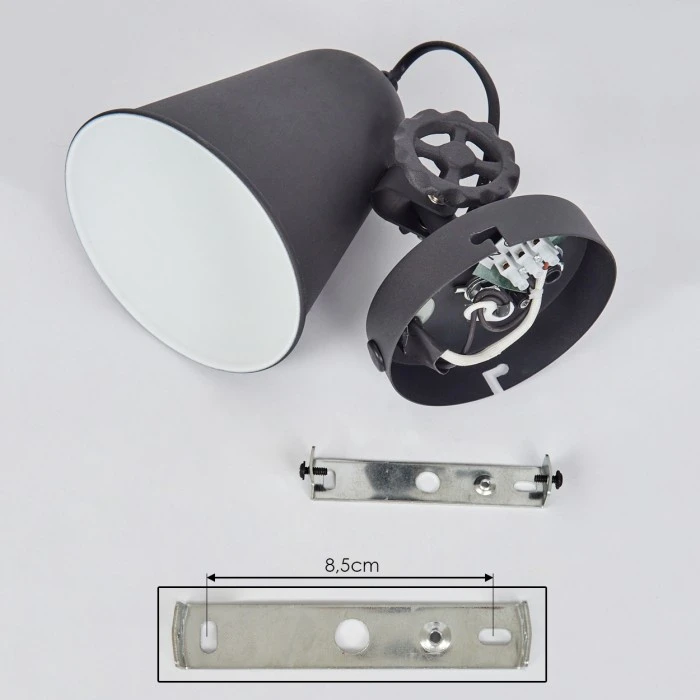 Hofstein Pany Wandleuchte Chrom, Schwarz, 1-flammig 5 Hofstein Pany Wandleuchte Chrom, Schwarz, 1-flammig - Image 5