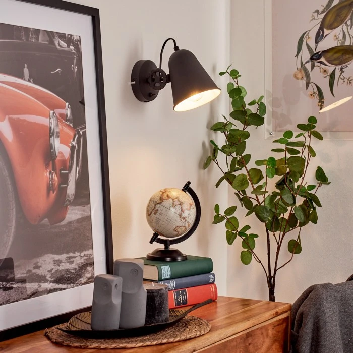 Hofstein Pany Wandleuchte Chrom, Schwarz, 1-flammig 7 Hofstein Pany Wandleuchte Chrom, Schwarz, 1-flammig - Image 7