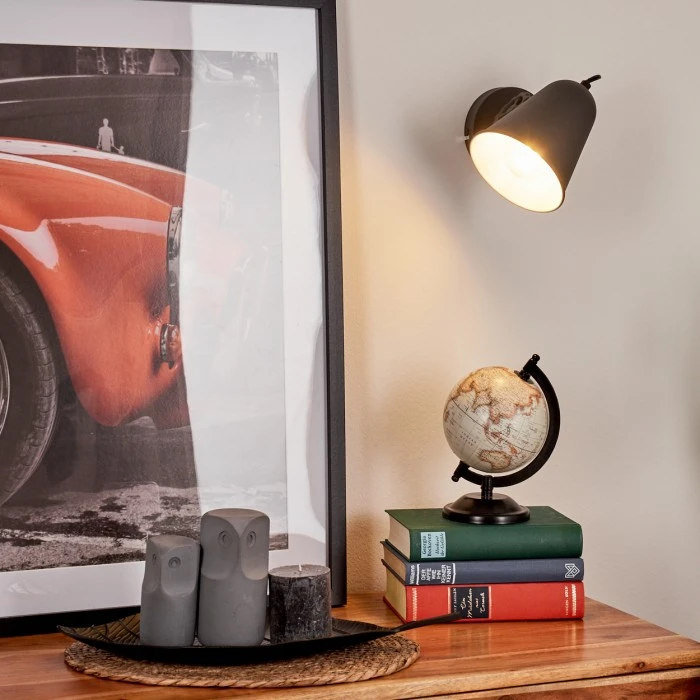 Hofstein Pany Wandleuchte Chrom, Schwarz, 1-flammig 9 Hofstein Pany Wandleuchte Chrom, Schwarz, 1-flammig - Image 9