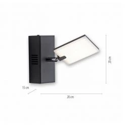 Paul Neuhaus Leuchten Paul Neuhaus PURE-MIRA Wandleuchte LED Schwarz, 2-flammig, Fernbedienung -Wandleuchten Verkauf paul neuhaus pure mira wandleuchte 9353 18 6