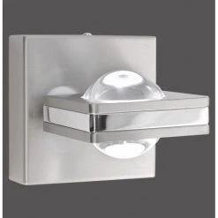 Paul Neuhaus Q-Serie Paul Neuhaus Q-Fisheye Wandleuchte LED Edelstahl, 2-flammig, Fernbedienung, Farbwechsler -Wandleuchten Verkauf paul neuhaus q fisheye wandleuchte 9115 55 17