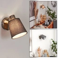 Hofstein Peralonso Wandleuchte Nickel-Matt, 1-flammig