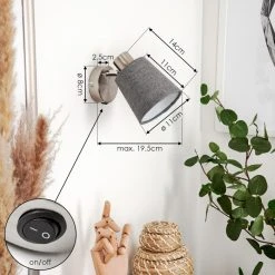 Hofstein Peralonso Wandleuchte Nickel-Matt, 1-flammig -Wandleuchten Verkauf peralonso wandleuchte h3579589 3