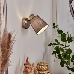 Hofstein Peralonso Wandleuchte Nickel-Matt, 1-flammig -Wandleuchten Verkauf peralonso wandleuchte h3579589 6