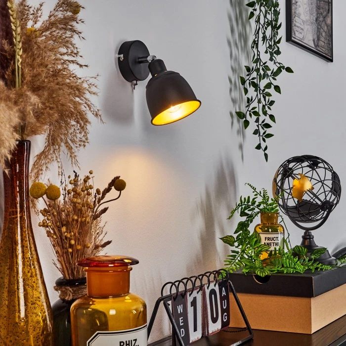 Hofstein Pistrino Wandleuchte Chrom, Schwarz, 1-flammig 11 Hofstein Pistrino Wandleuchte Chrom, Schwarz, 1-flammig - Image 11