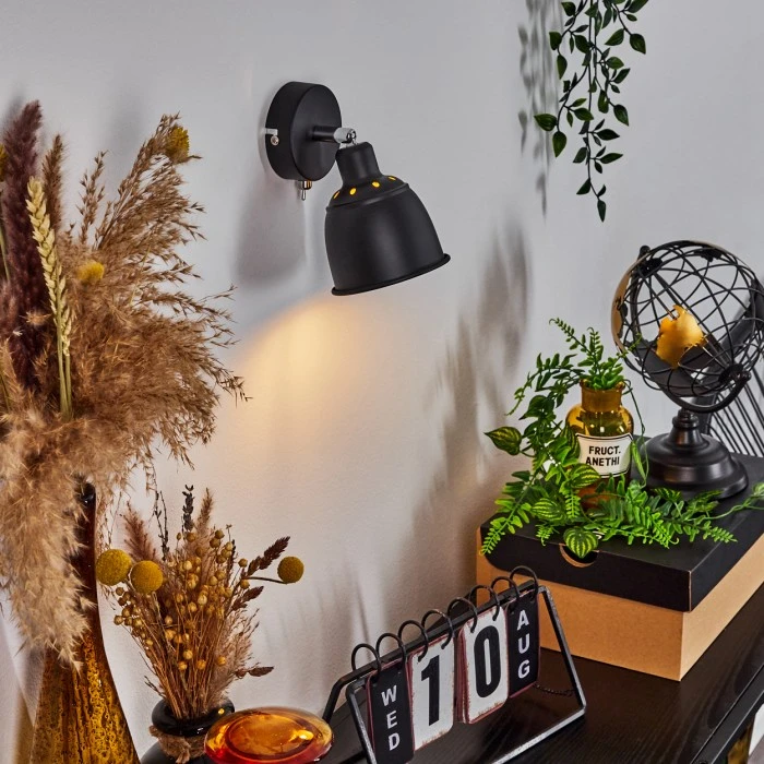 Hofstein Pistrino Wandleuchte Chrom, Schwarz, 1-flammig 13 Hofstein Pistrino Wandleuchte Chrom, Schwarz, 1-flammig - Image 13