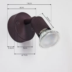 Hofstein Planes Wandleuchte LED Rostfarben, 1-flammig -Wandleuchten Verkauf planes wandleuchte h3383681 3