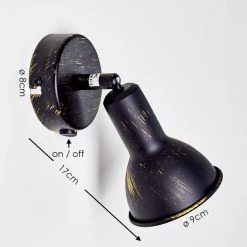 Hofstein Polmak Wandspot Schwarz-Gold, 1-flammig 22 Hofstein Polmak Wandspot Schwarz-Gold, 1-flammig -Wandleuchten Verkauf polmak wandspot h3092347 do1 1