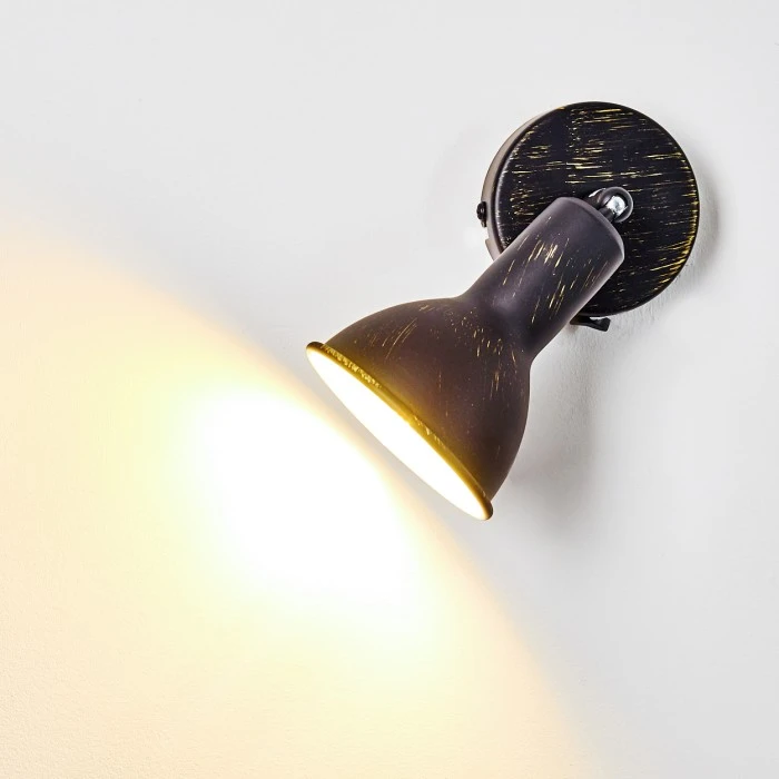 Hofstein Polmak Wandspot Schwarz-Gold, 1-flammig 7 Hofstein Polmak Wandspot Schwarz-Gold, 1-flammig - Image 7