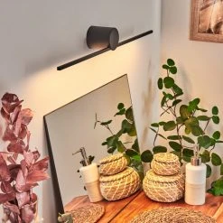 Hofstein Puharila Spiegelleuchte LED Schwarz, 1-flammig -Wandleuchten Verkauf puharila spiegelleuchte h3653685 6