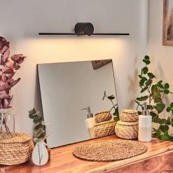 Hofstein Puharila Spiegelleuchte LED Schwarz, 1-flammig -Wandleuchten Verkauf puharila spiegelleuchte h3653685 8