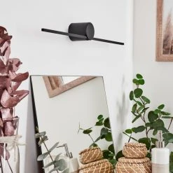 Hofstein Puharila Spiegelleuchte LED Schwarz, 1-flammig -Wandleuchten Verkauf puharila spiegelleuchte h3653685 9