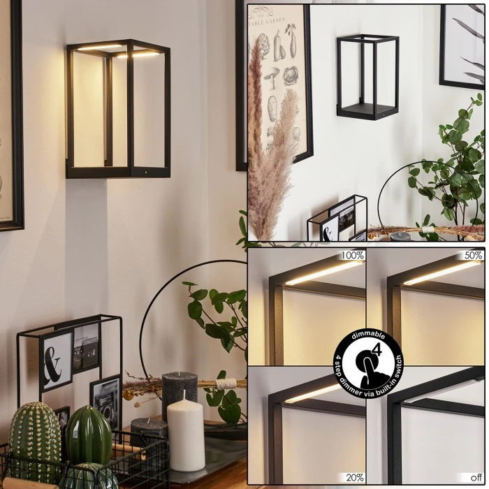 Hofstein Ranquille Wandleuchte LED Schwarz, Weiß, 2-flammig 1 Hofstein Ranquille Wandleuchte LED Schwarz, Weiß, 2-flammig