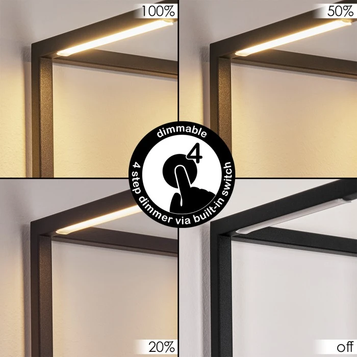 Hofstein Ranquille Wandleuchte LED Schwarz, Weiß, 2-flammig 2 Hofstein Ranquille Wandleuchte LED Schwarz, Weiß, 2-flammig - Image 2