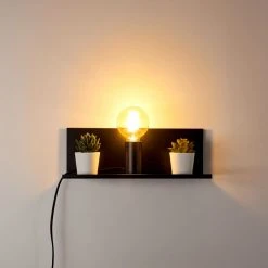 Hofstein Reftele Wandleuchte Schwarz, 1-flammig -Wandleuchten Verkauf reftele wandleuchte h3363201 6