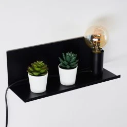 Hofstein Reftele Wandleuchte Schwarz, 1-flammig -Wandleuchten Verkauf reftele wandleuchte h3363201 8