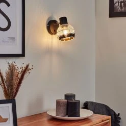 Hofstein Revsbotn Wandleuchte Chrom, Schwarz, 1-flammig -Wandleuchten Verkauf revsbotn wandleuchte h3442937 3