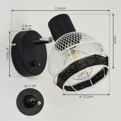 Hofstein Revsbotn Wandleuchte Chrom, Schwarz, 1-flammig -Wandleuchten Verkauf revsbotn wandleuchte h3442937 7