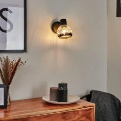 Hofstein Revsbotn Wandleuchte Chrom, Schwarz, 1-flammig -Wandleuchten Verkauf revsbotn wandleuchte h3442937 8