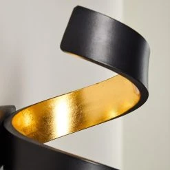 Hofstein Rezat Wandleuchte LED Schwarz-Gold, 1-flammig -Wandleuchten Verkauf rezat wandleuchte h3307236 10