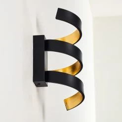 Hofstein Rezat Wandleuchte LED Schwarz-Gold, 1-flammig -Wandleuchten Verkauf rezat wandleuchte h3308509 17